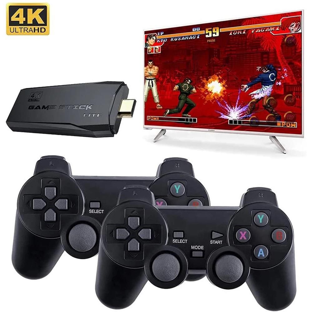 Game Pen Retrô 4k c/ 10.000 Jogos + 2 Controles s/ Fio