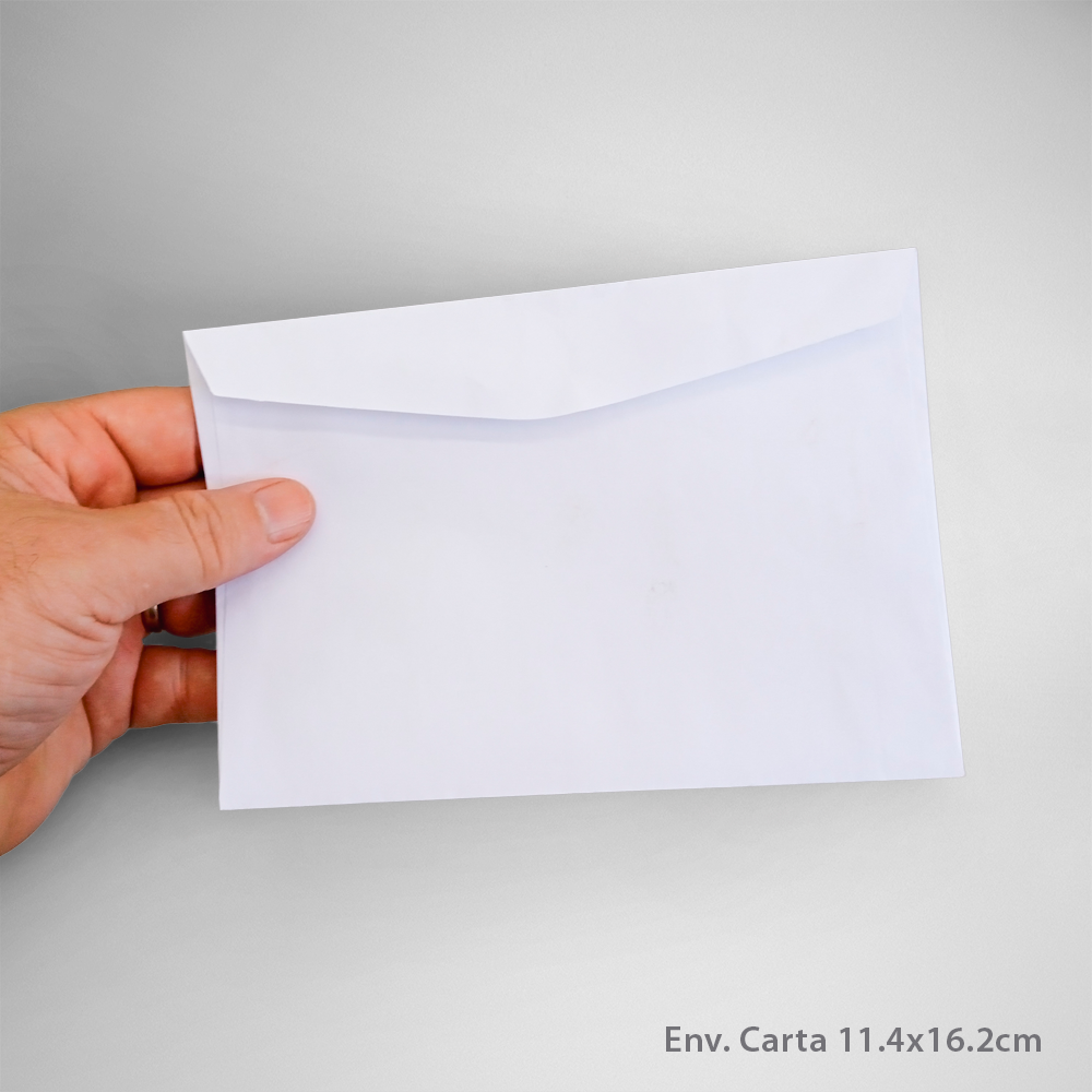 Envelope Personalizado Carta 11,4x16,2cm 63g - MEGA IMPRESS - Papelaria ...
