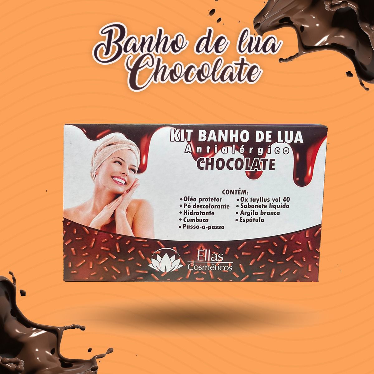 Kit Banho De Lua Ellas Chocolate Na Caixa Distribuidora Dos Cosmeticos Tudo Para O 0909