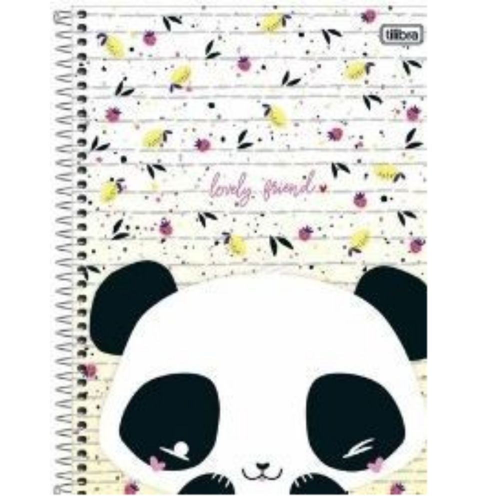 Caderno De Desenho Panda 80 folhas Tilibra