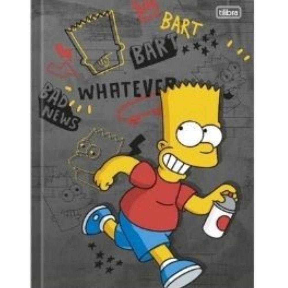 Cadreno de desenho bart simpsons extra, extra