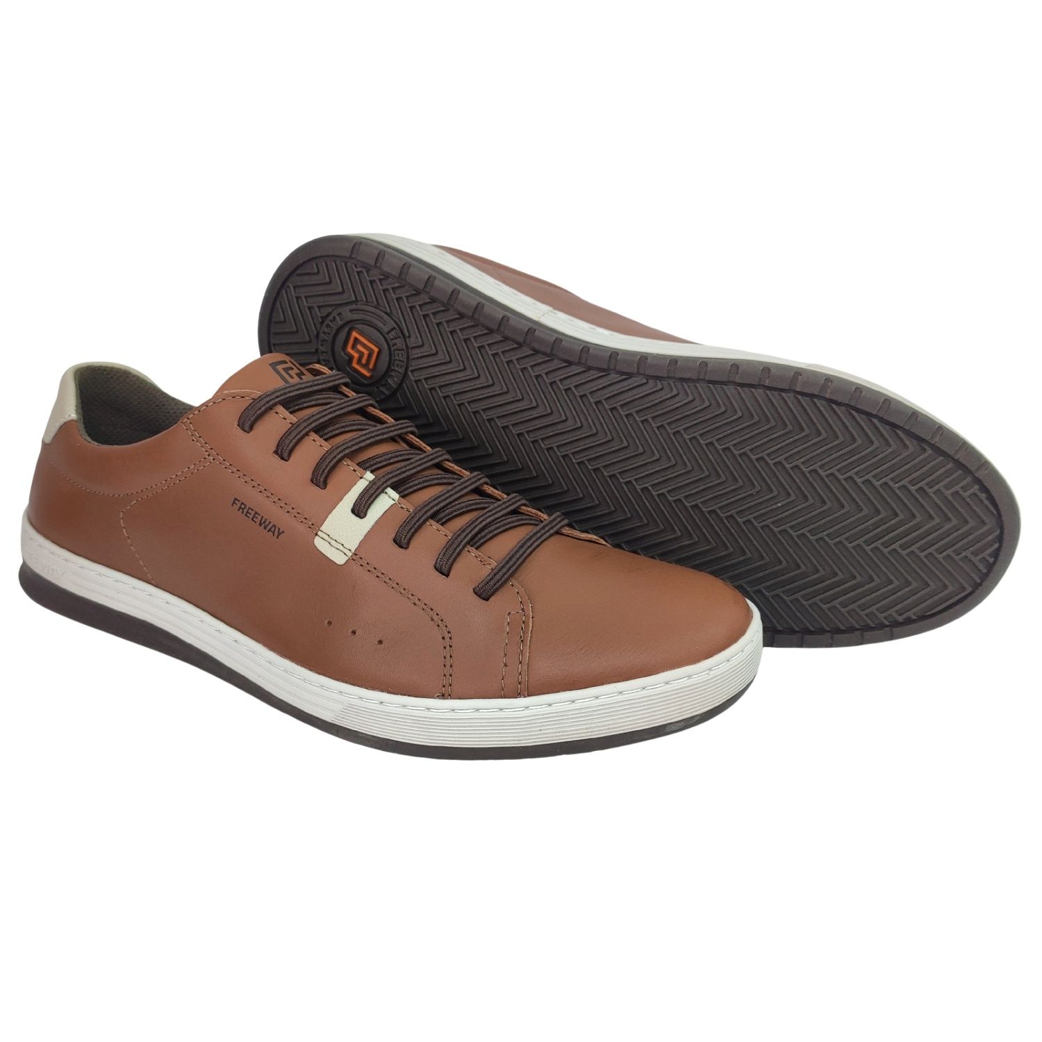 TÊNIS FREE WAY CASUAL TRACK 01 COURO 3813 WHISKY MASCULINO - Lojas