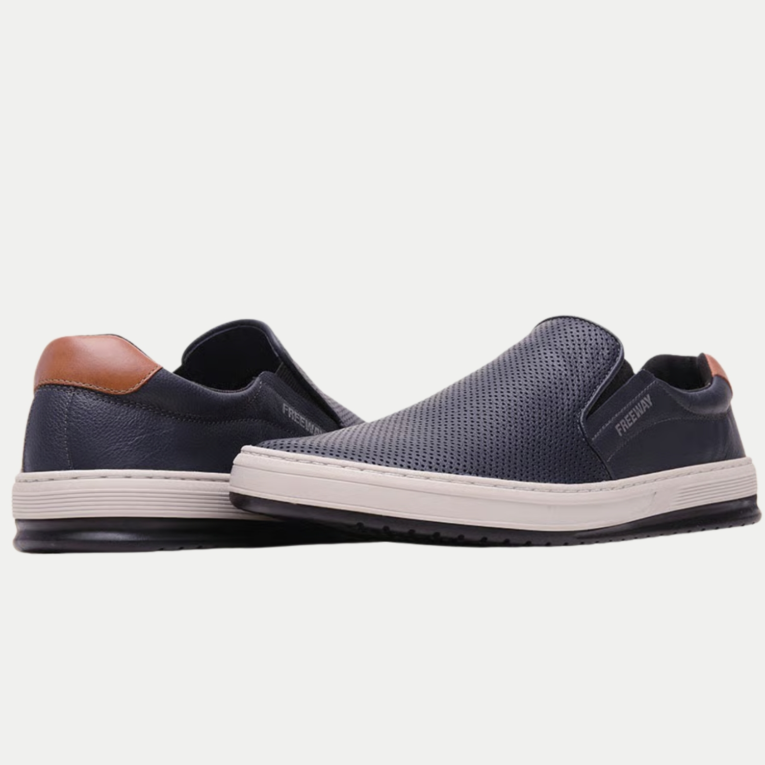 TÊNIS FREE WAY CASUAL INPUT IATE COURO AZUL MARINHO MASCULINO