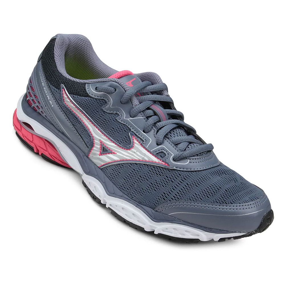 T nis Mizuno Wave Mirai P Running Grafite Rosa Tontri Esportes