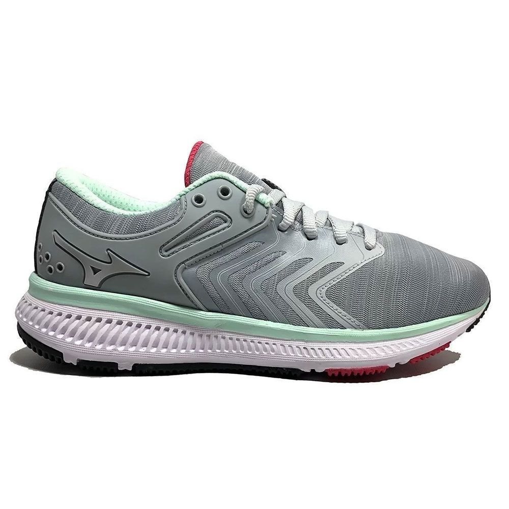 T nis Mizuno Arrow Cinza Claro Verde Rosa Feminino Tontri Esportes