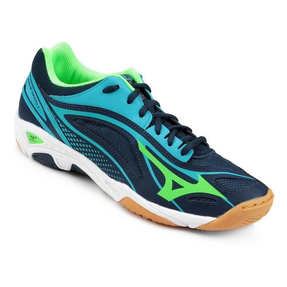 Tenis Mizuno Wave Ghost Azul Escuro Azul Claro Masculino Tontri Esportes