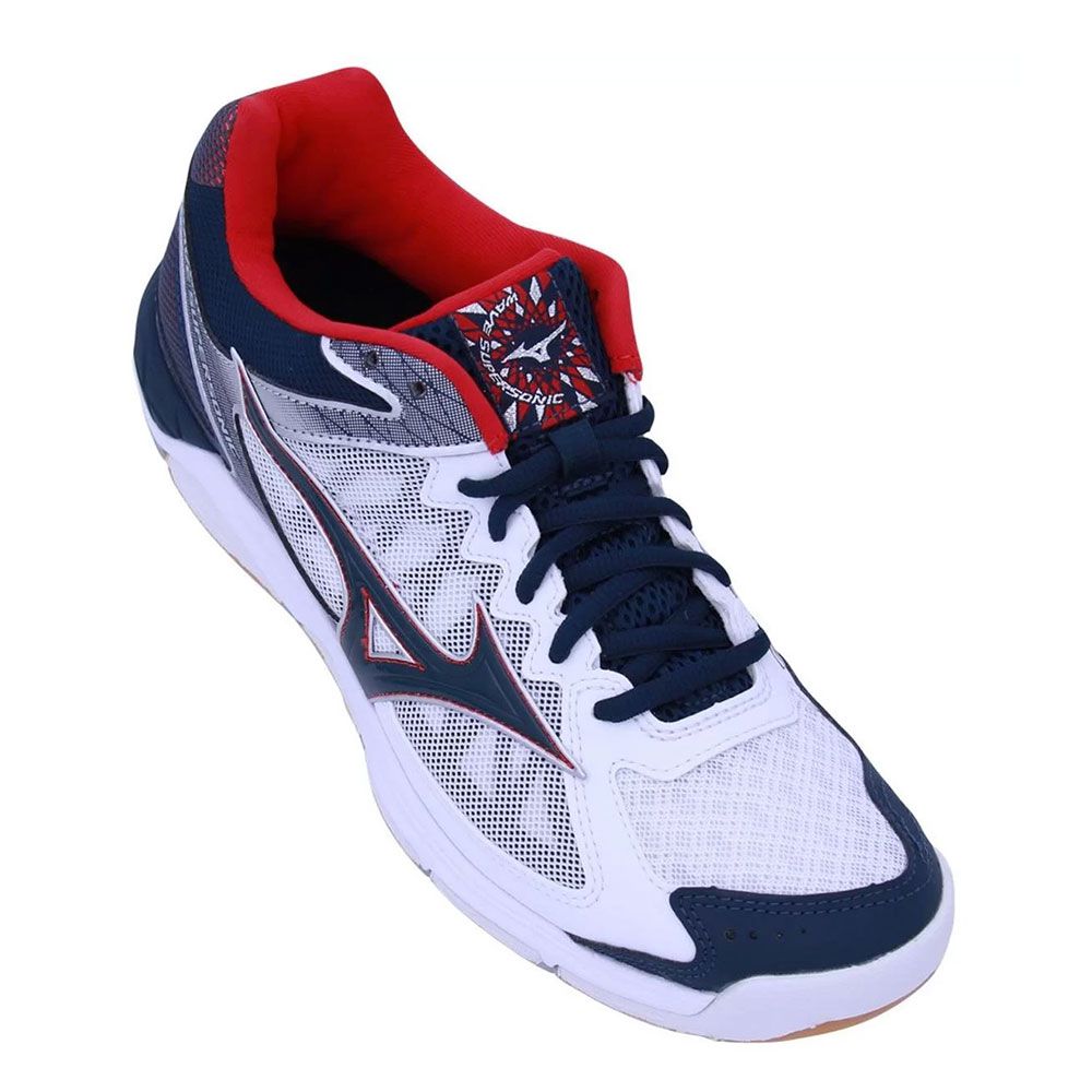 T nis Mizuno Wave Supersonic Indoor Branco Azul Masculino Tontri