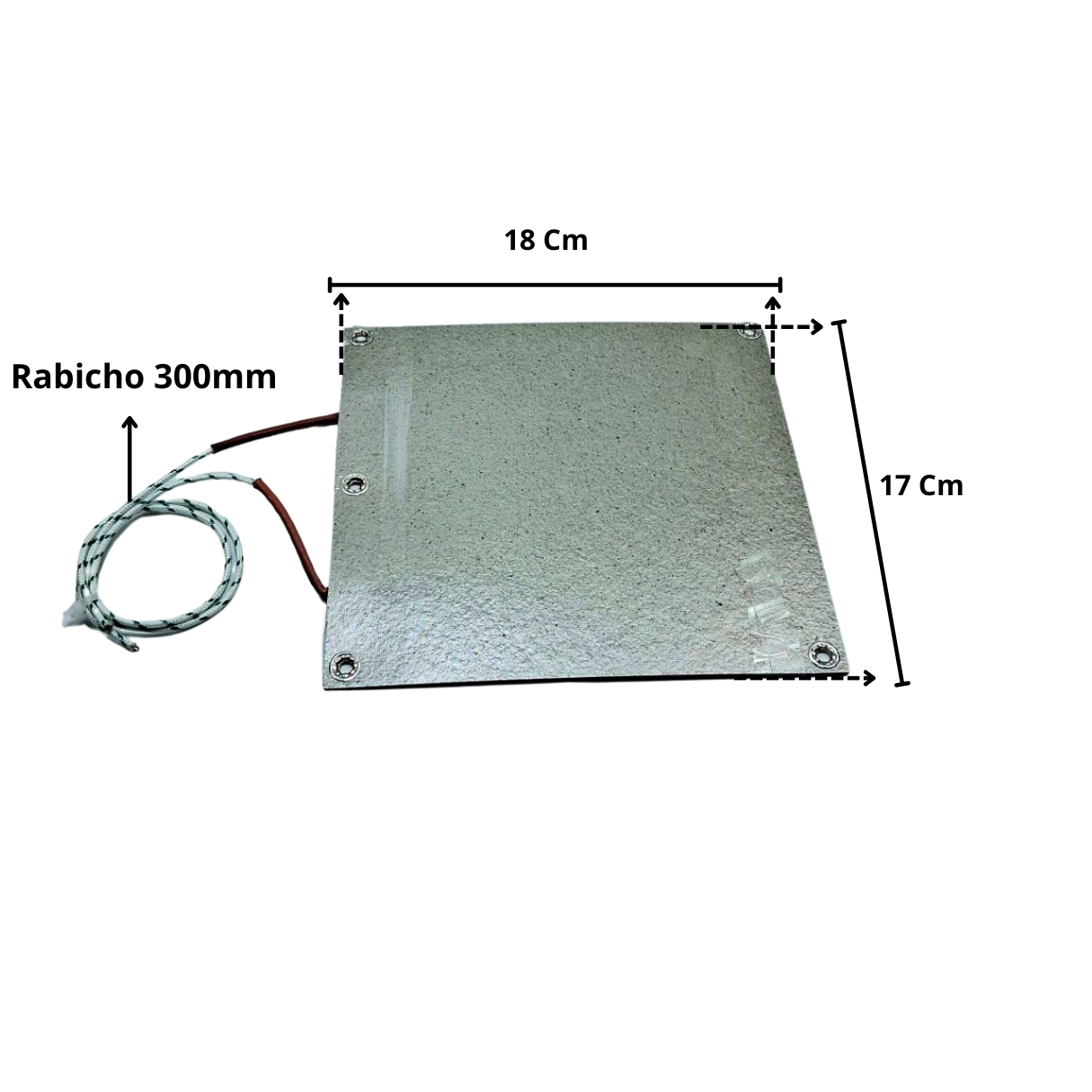 Resistência Elétrica Bainha Só Mica 180X170MM 800W 127V - Fogo