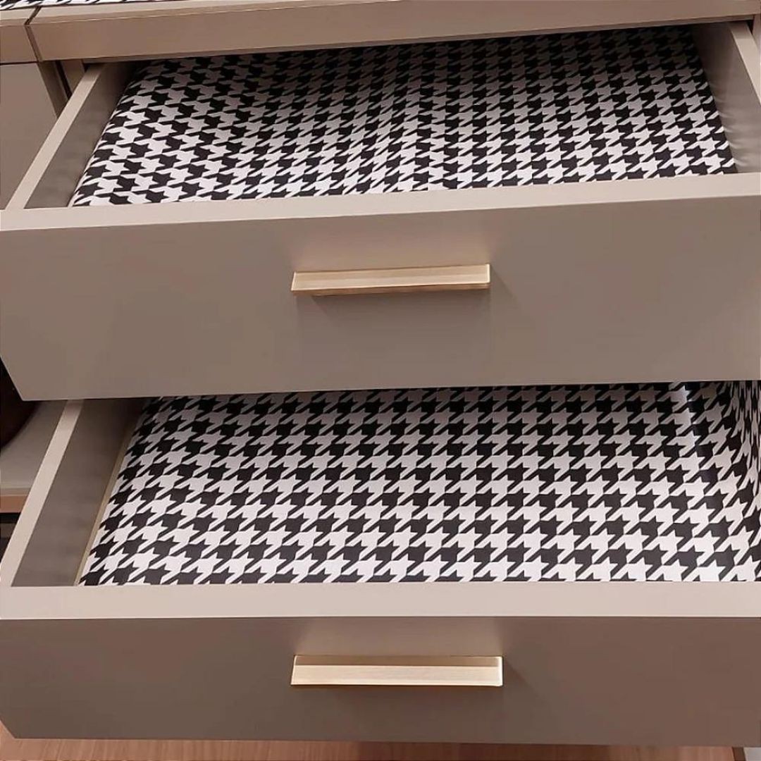 Papel de Gaveta Perfumado - Aroma Amadeirado Pied de Poule Preto e ...