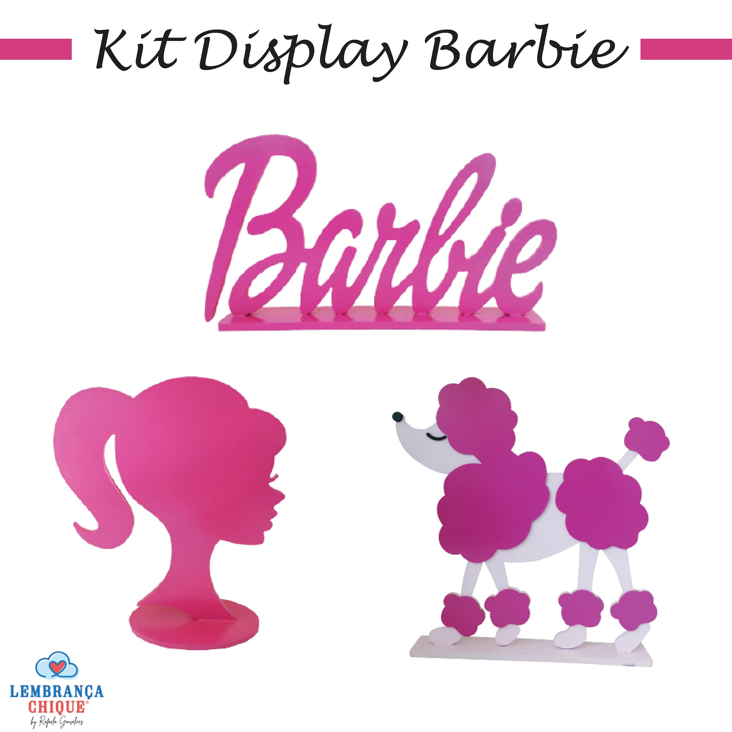 Kit Decorativo De Mesa Aniversário Festa Barbie 90 Pçs - Lembrança Chique