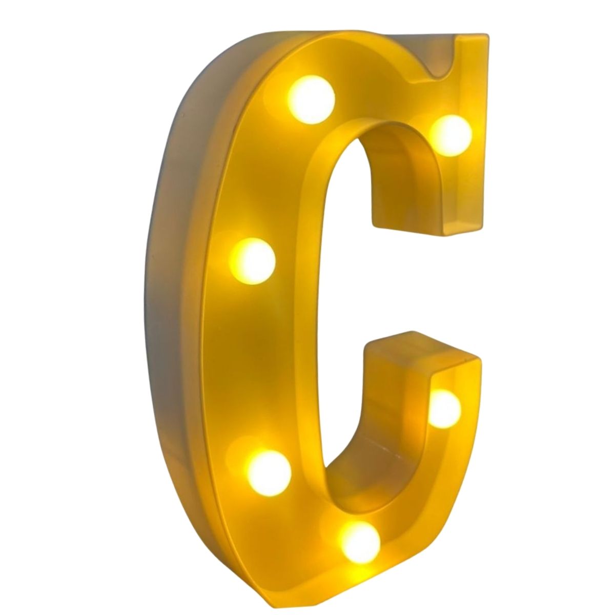 Nicky Letras Em Led Kit Letras De LED ABC 22Cm Plástico Branco Pilhas Decoração - Lembrança ...