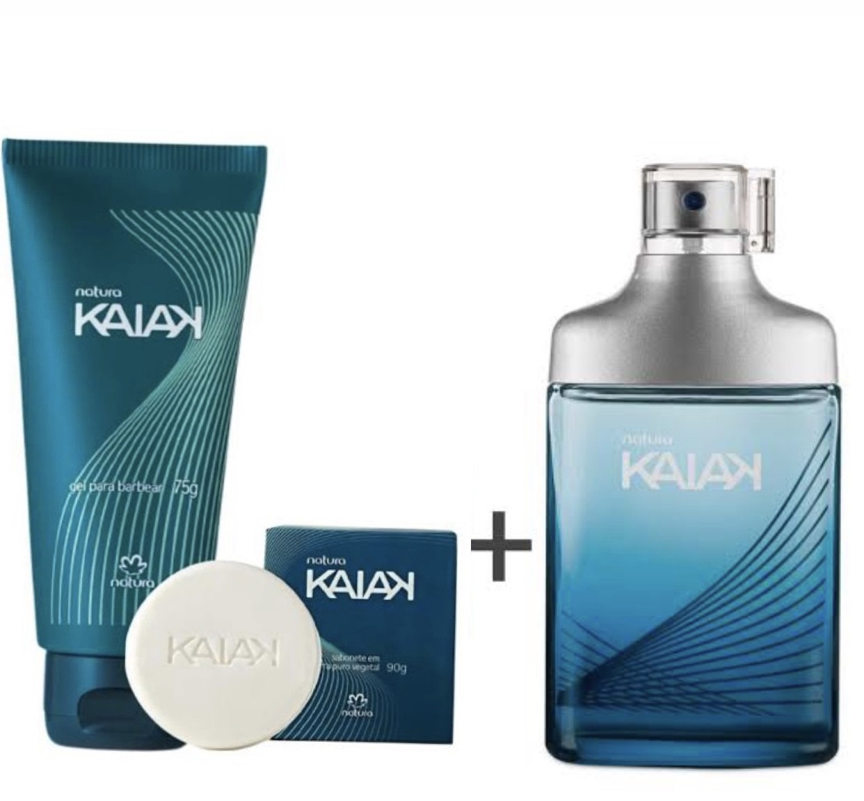 Kit Kaiak Masculino Tradicional composto de Colônia 100ml + Creme de Barbear  75g + Sabonete 90g - COSMÉTICO