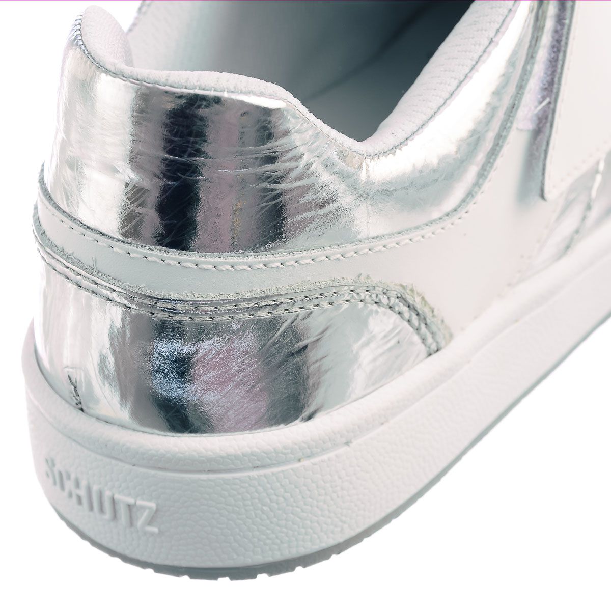 Tênis Feminino Velcro New Smashed Metalic SS24 Schutz Prata