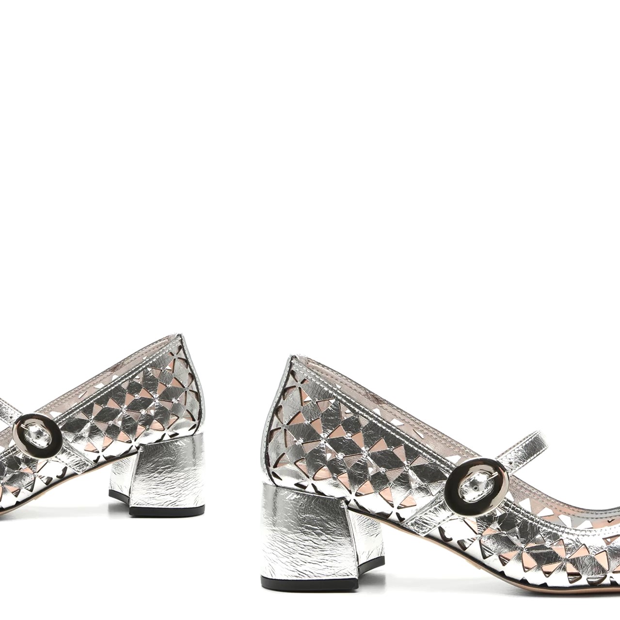 Scarpin Georgina Laço Bala Metal Geometric Cuts VCZ FALL 24