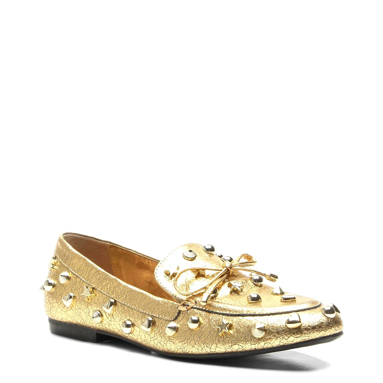 Mocassim Theodora Aplicações Craquelet Golden Volume VCZ FALL 24