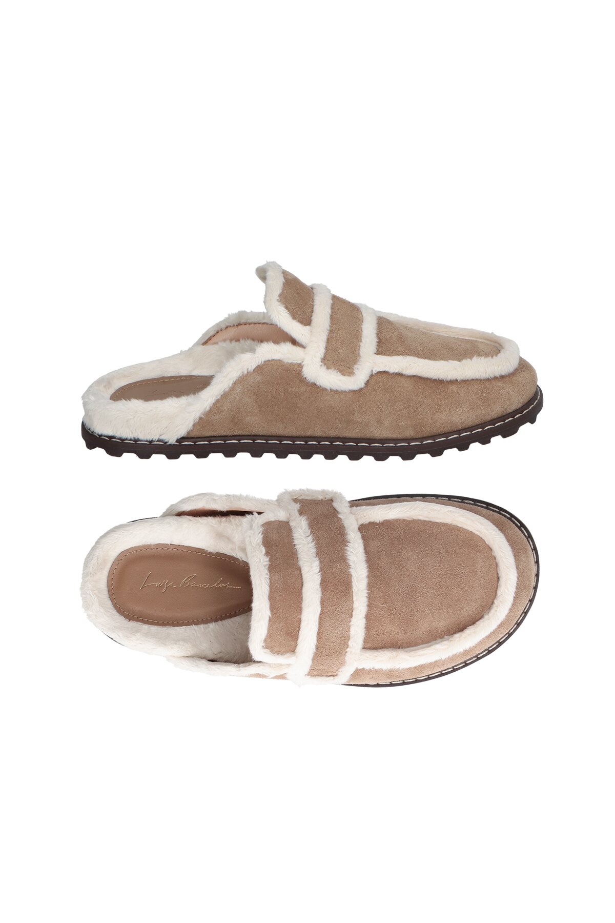Sabot Feminino Camurça Pelos Luiza Barcelos Fendi - Specchio