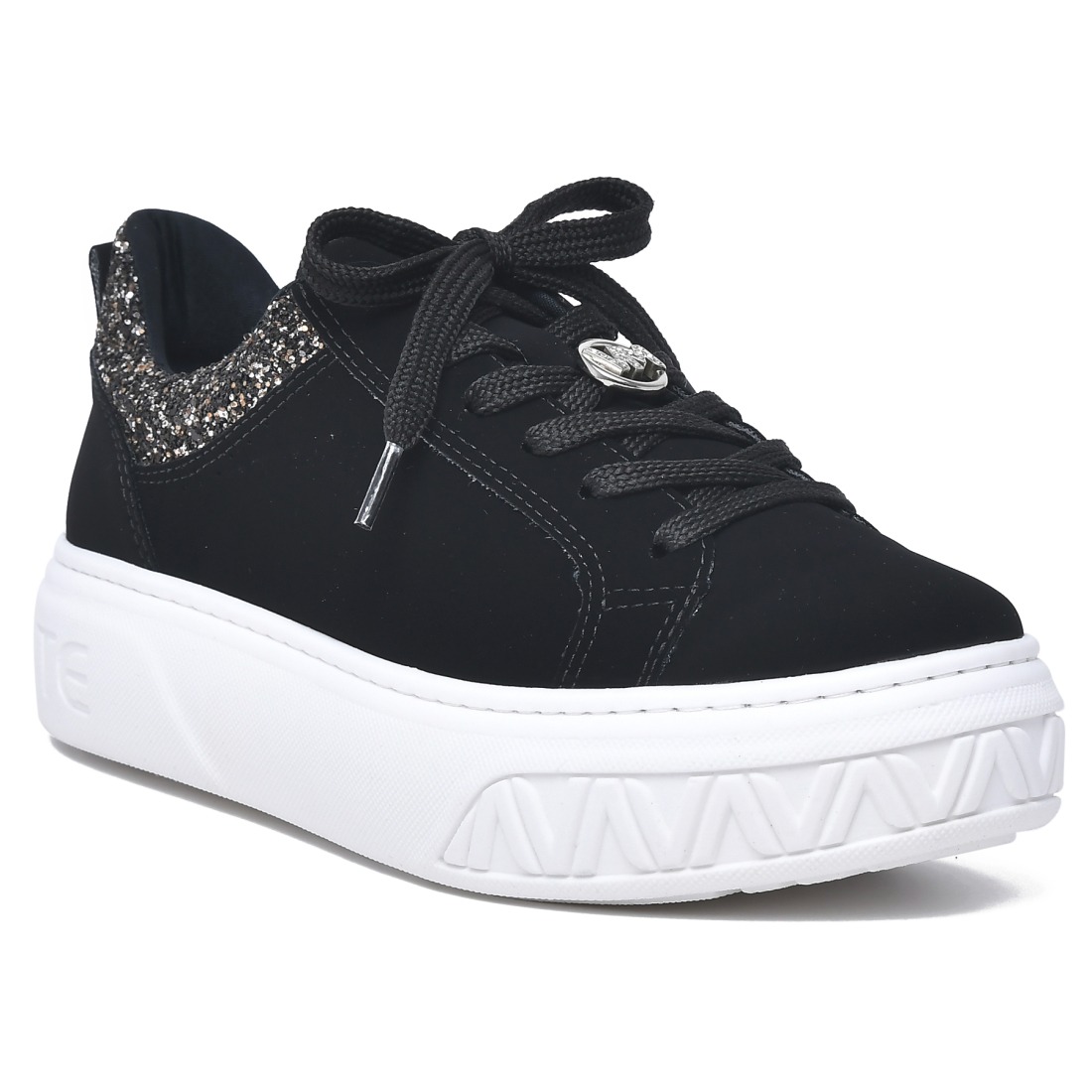 T nis Flatform Via Marte Feminino Cor Preto Compre cal ados na