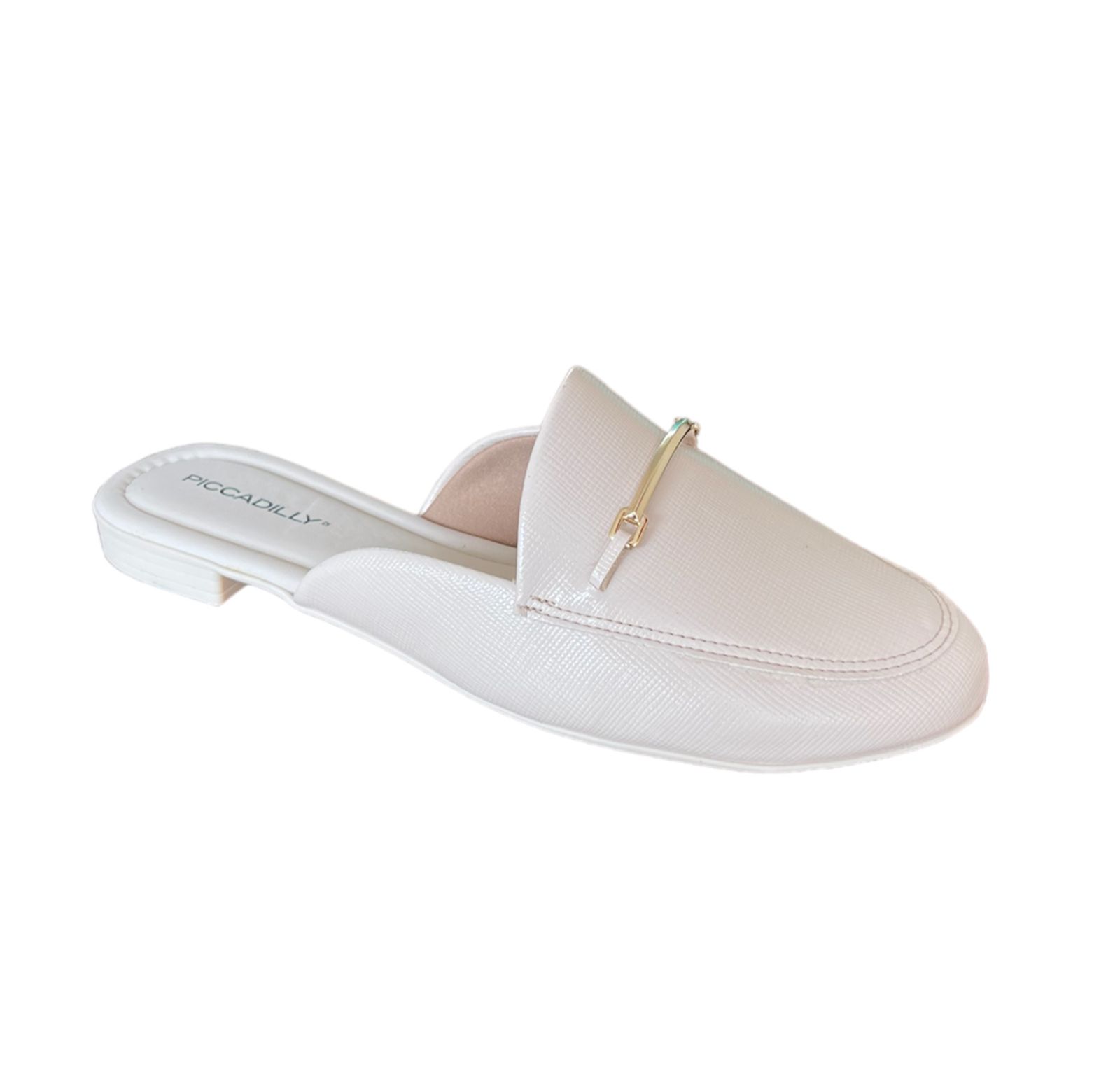 Mule Piccadilly Feminino Cor Off White Compre calcados na Loja Wisni e parcele em ate 10x sem juros Aproveite