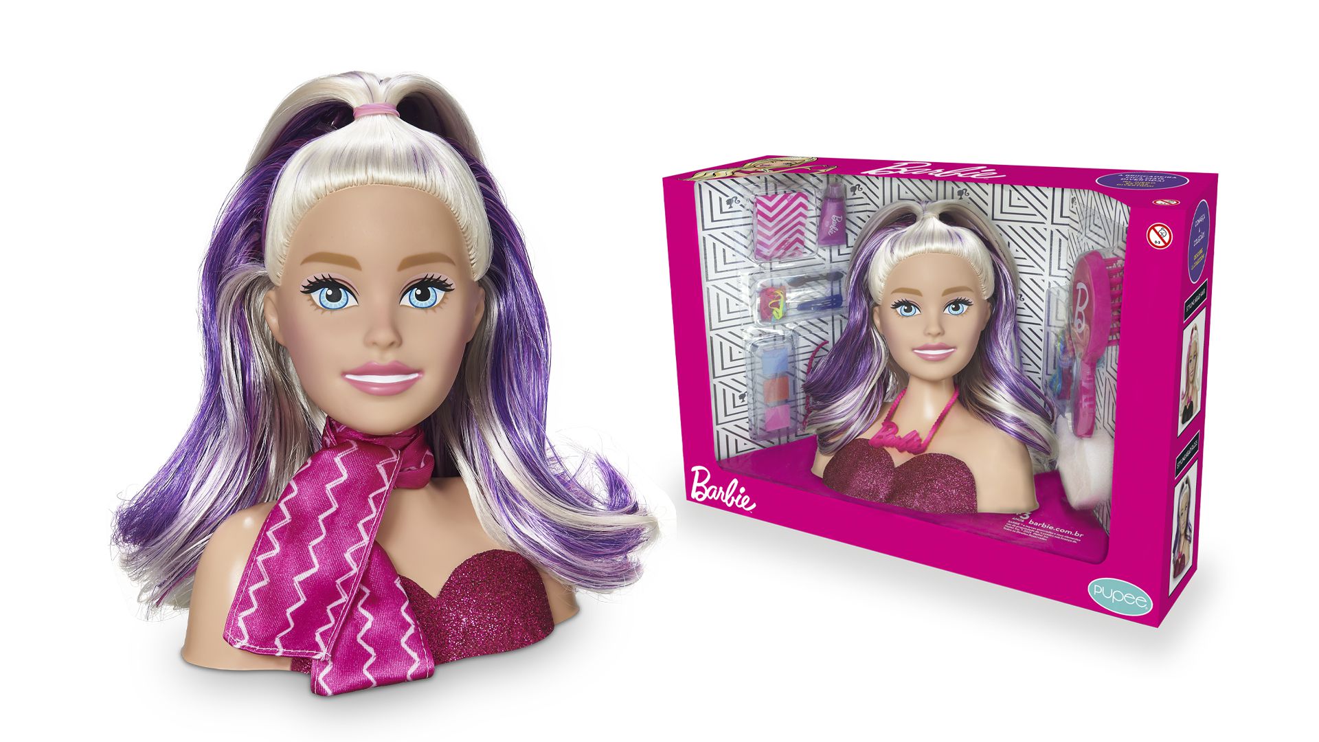 Barbie Styling Head Hair Boneca Para Maquiar - Pupee em Promoção