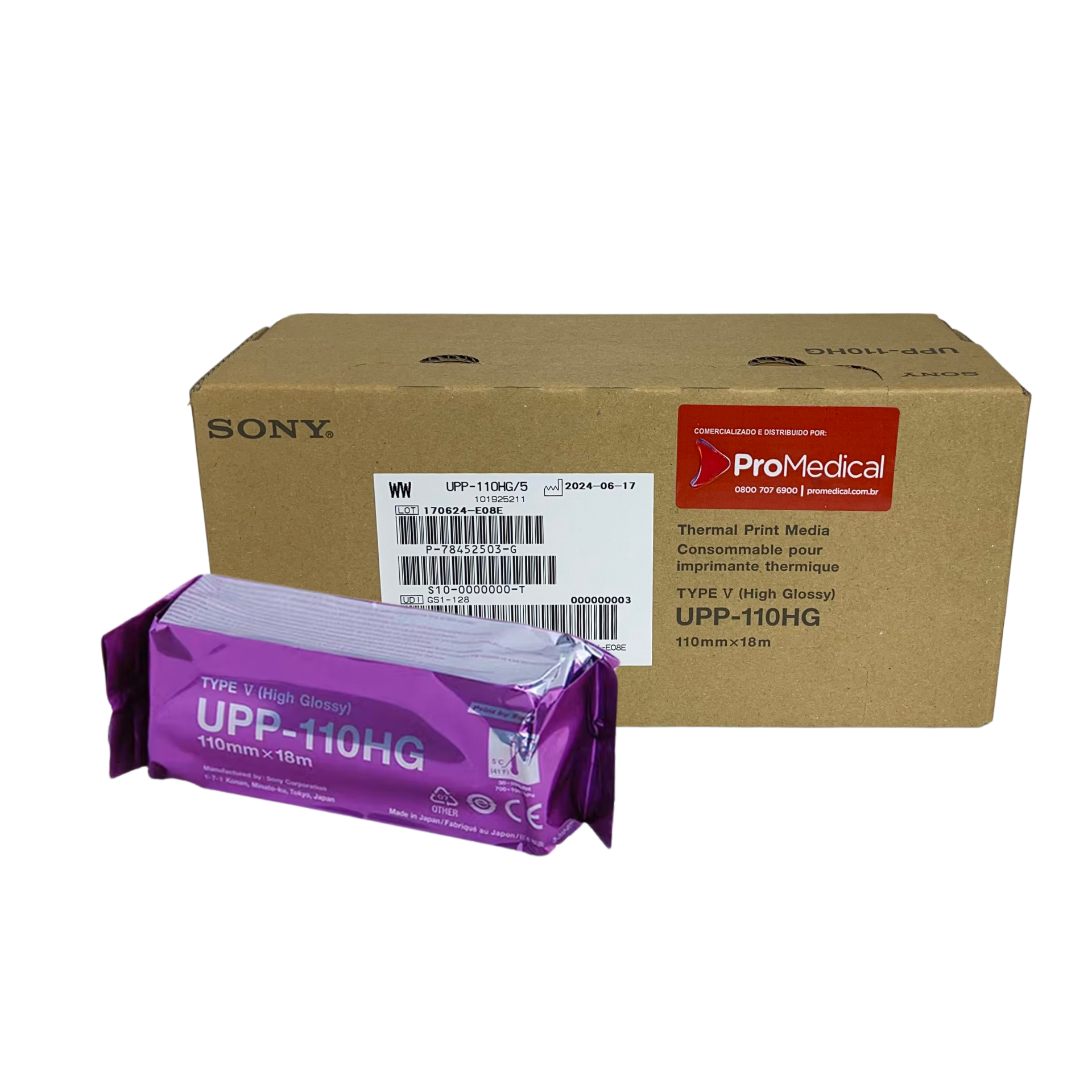 SONY サーマルプリントペーパー UPP-110HG Papel Sony UPP-110HG - ProMedical