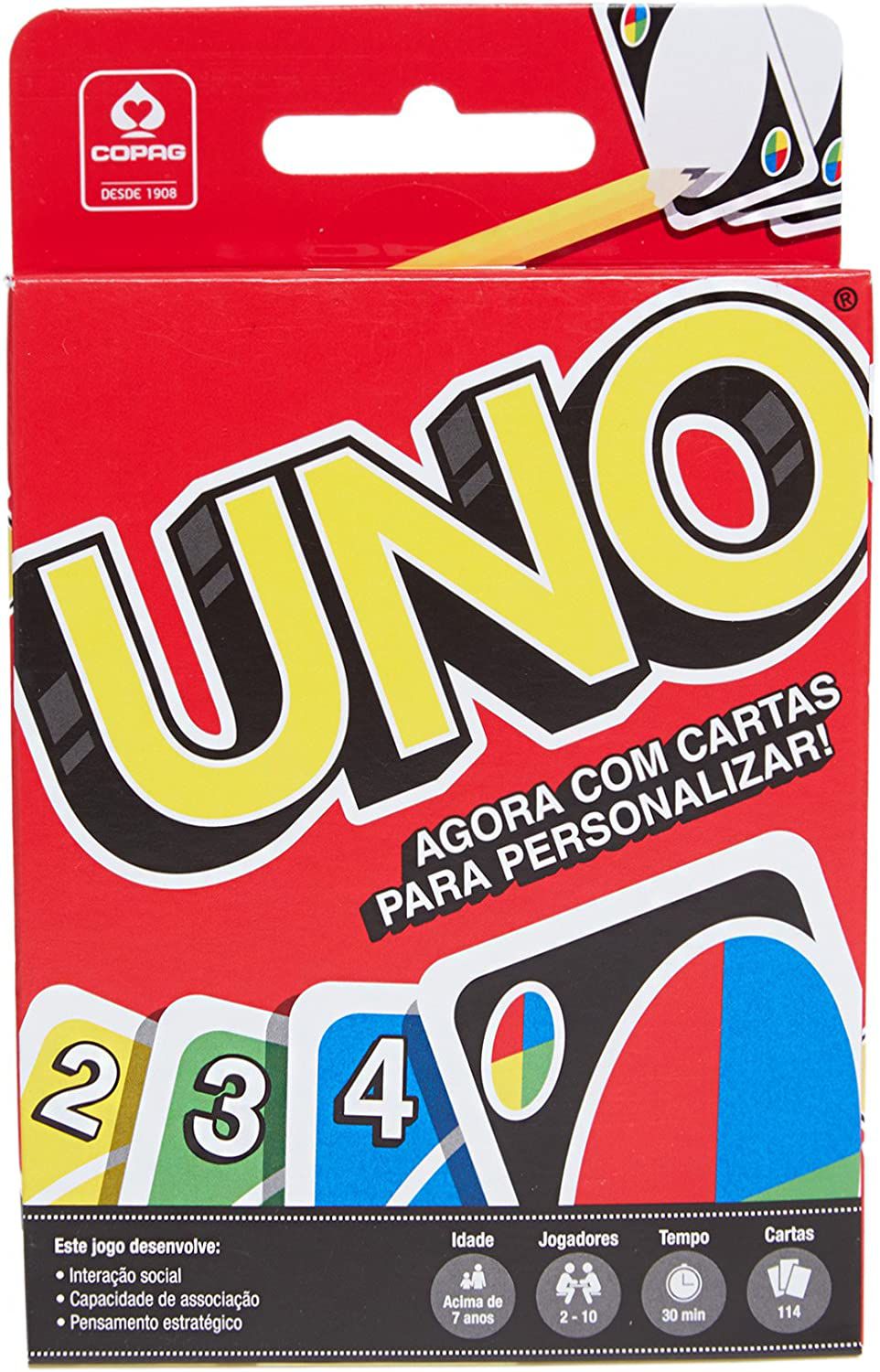 Jogo de Carta Uno 114 Cartas - Copag