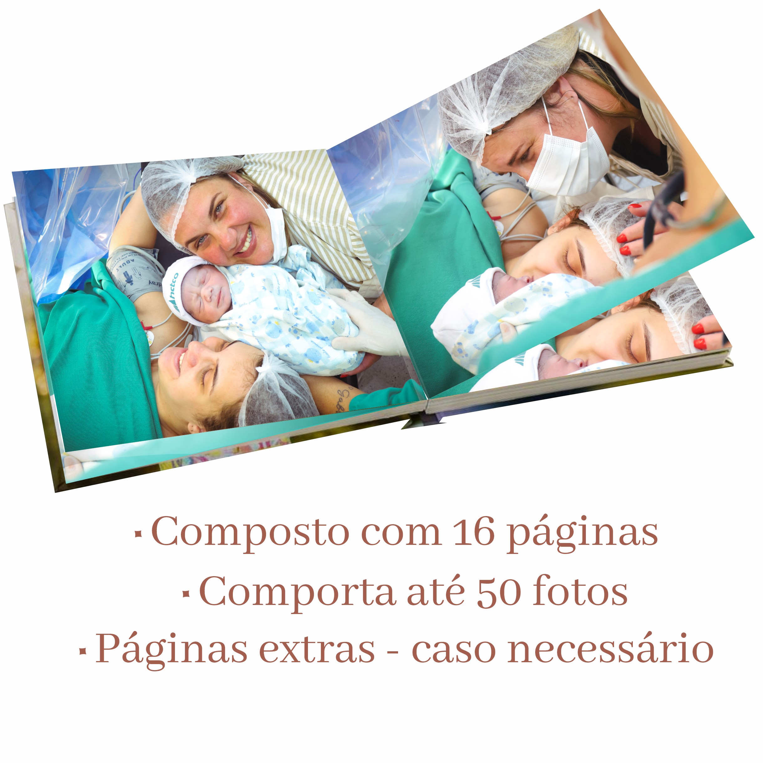 Fotolivro Personalizado Parto | Álbum de fotos parto - Álbum de parto -  Colando História, image size:2438x2438