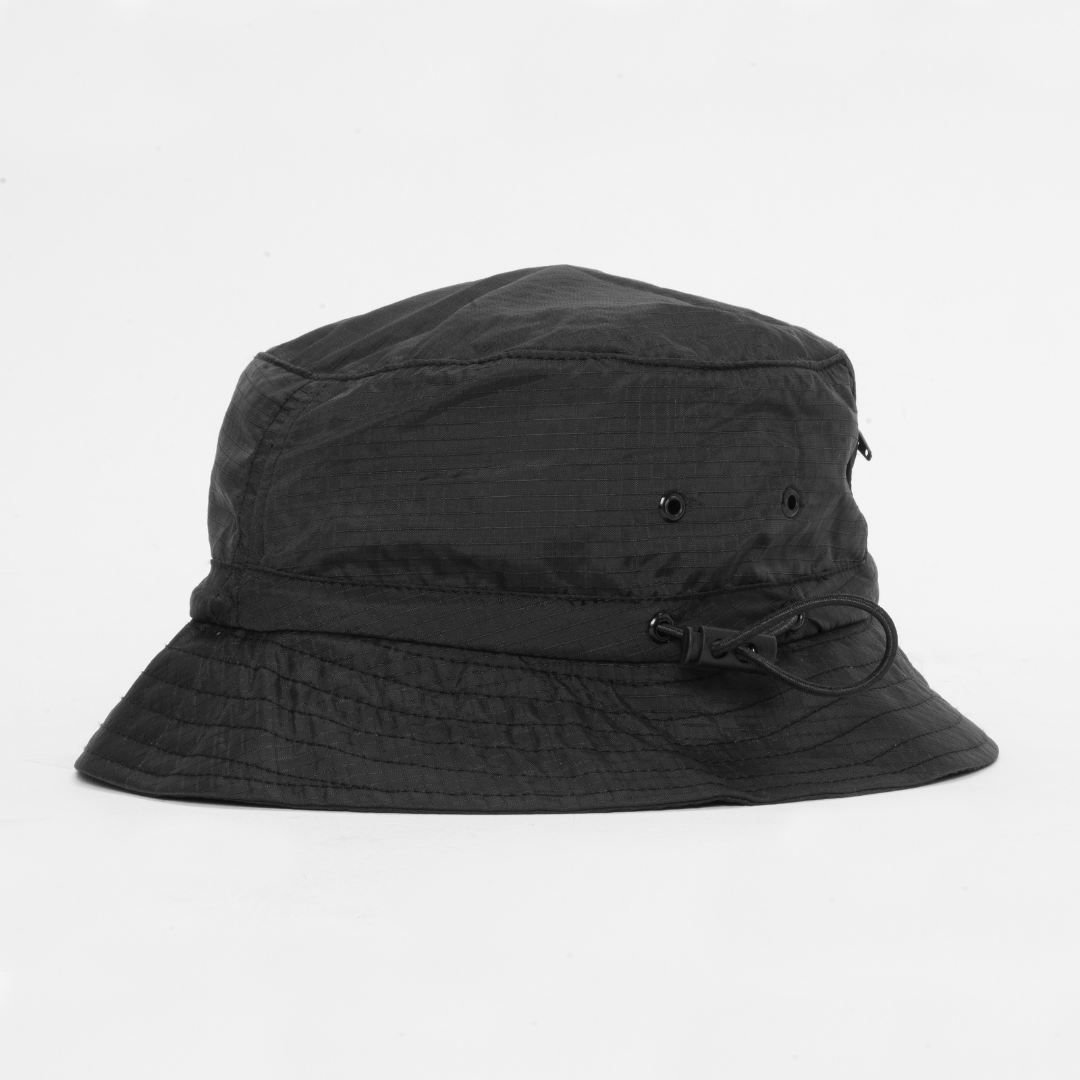 High Pocket Ripstop Bucket Hat Black - Overstreets