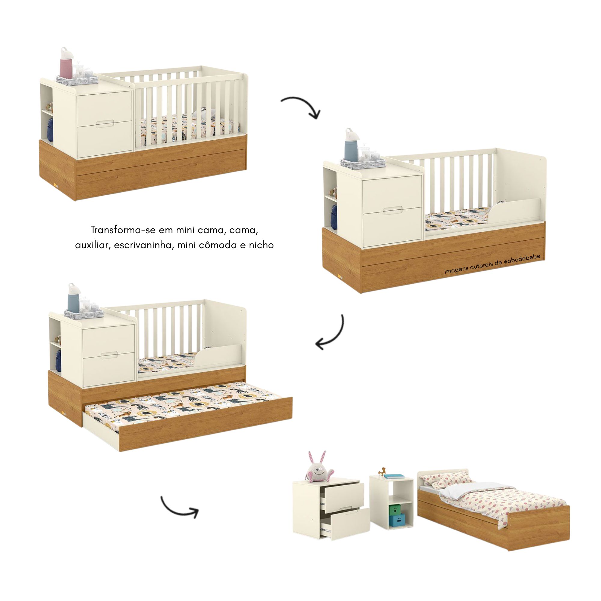 Berço Formare - Multifuncional - Off White - 61508 - ABC de Bebê