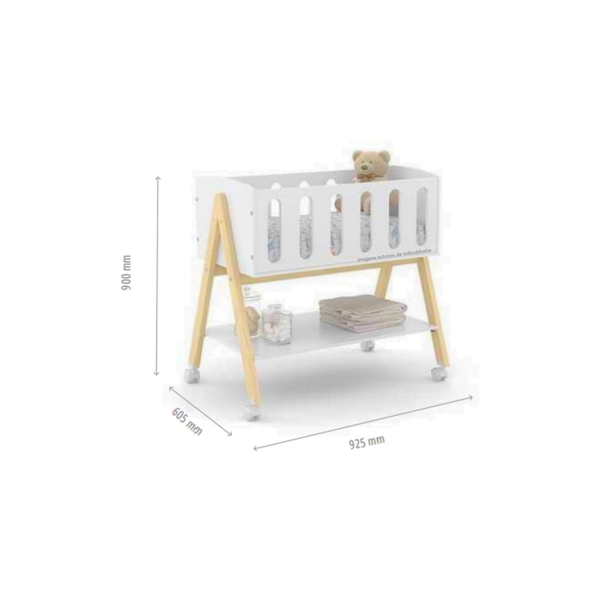 Mini Berço Sissi Multifuncional em MDF – 3 Meses de Garantia