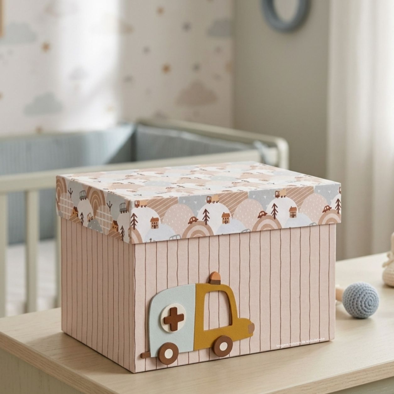 Caixa Organizadora Média para Quarto de Bebê Delicado e Organizado ...