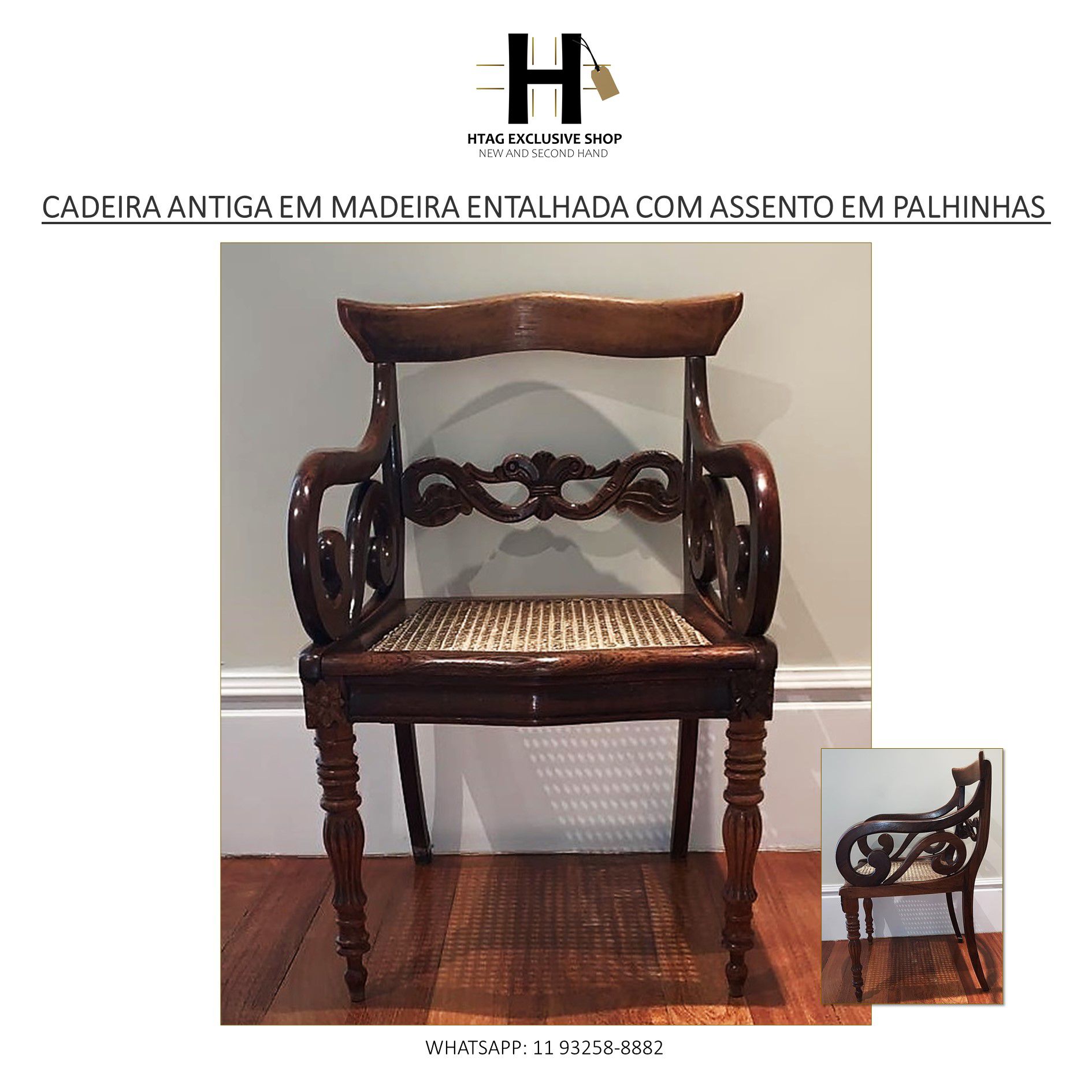Cadeira, cadeira antiga, cadeira de madeira, Decoração, cadeira design -  HTAG EXCLUSIVE SHOP - New & Second Hand