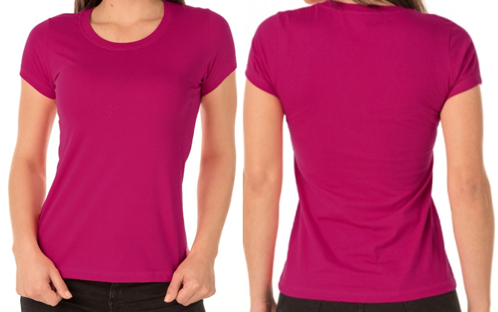 Camiseta Algodão Premium Feminina Rosa Pink - Innovare Sul - Loja de ...