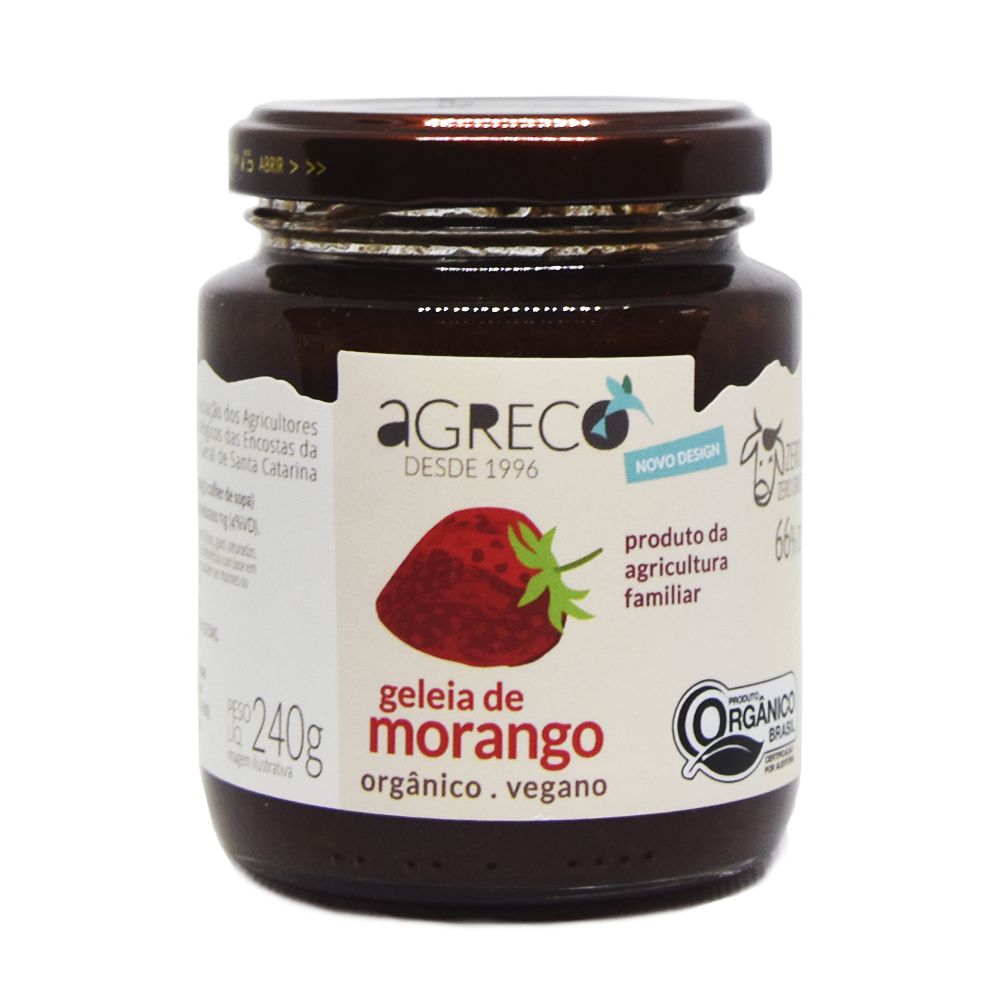 Geleia de Morango s/ Açúcar Orgânica - Boutique de Orgânicos