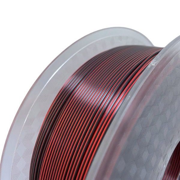 Filamento PLA Ultra Silk Bicolor Vermelho e Preto | 1,75mm | 1Kg | 3D ...