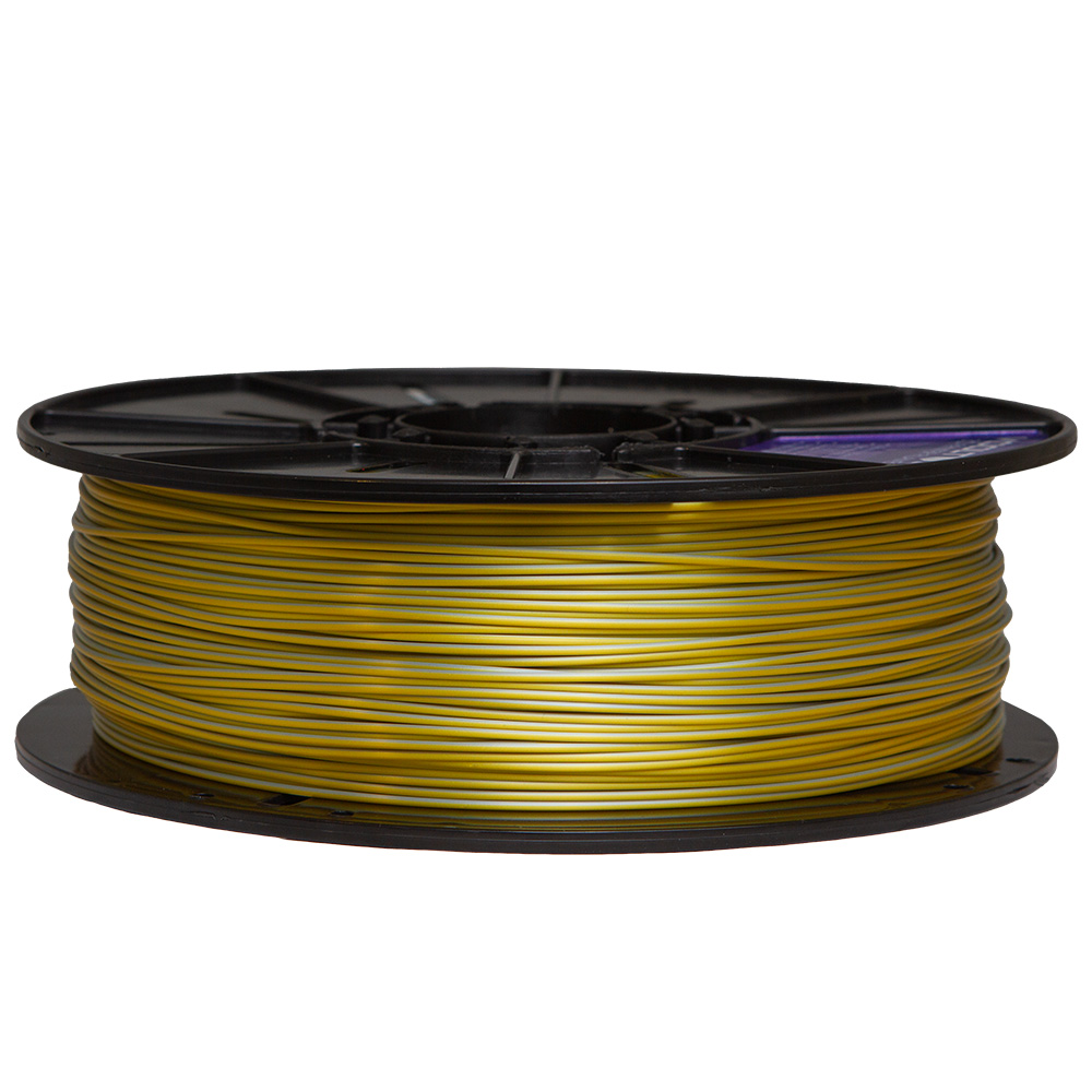 Filamento PLA Duo Color Alumínio e Dourado V-Silk High Speed | 1,75mm ...