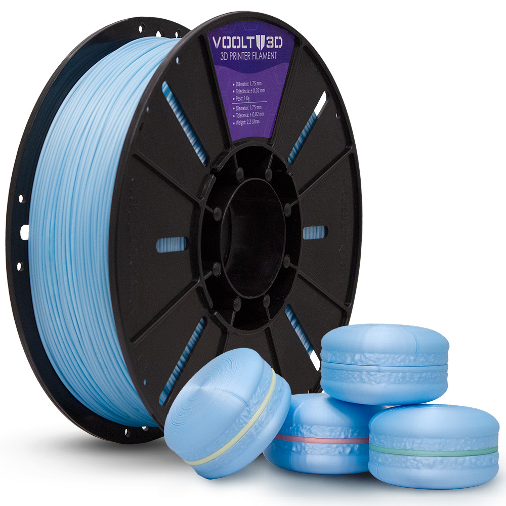 Filamento PLA Azul Macaron Velvet High Speed | 1,75mm | 1Kg | Voolt3D ...