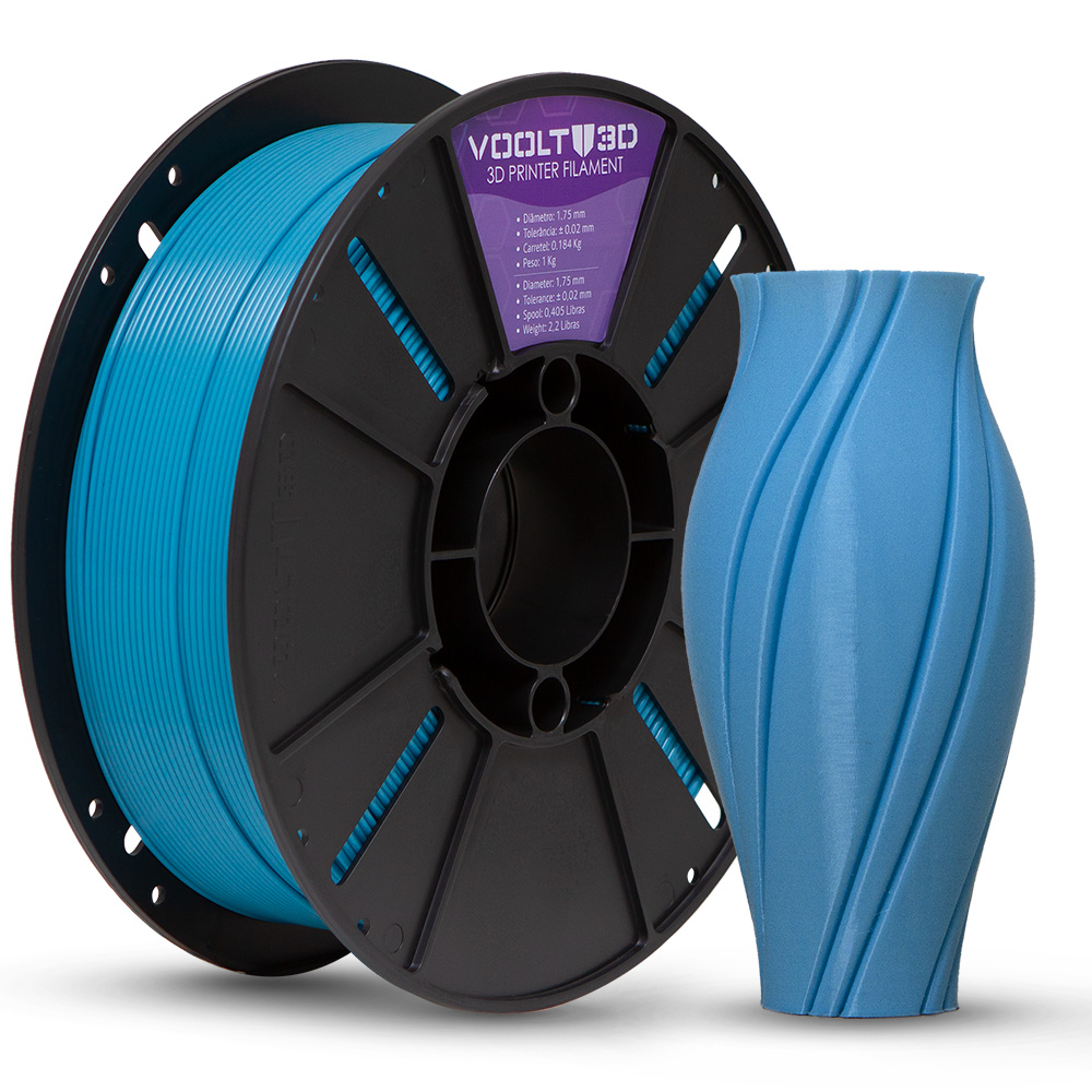 Filamento PLA Azul Cyan High Speed | 1,75mm | 1Kg | Voolt3D - Loja 3D ...