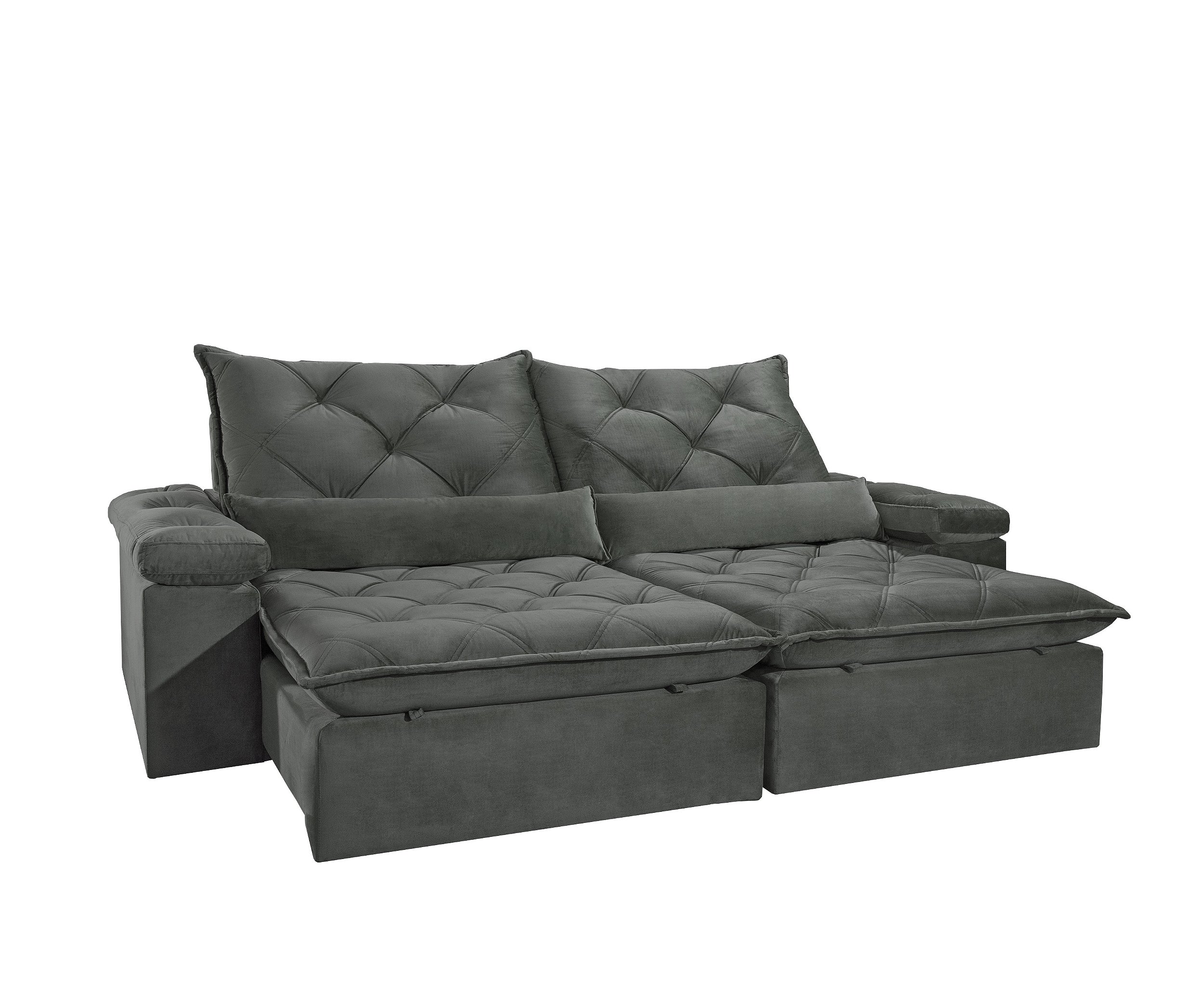 SOFA 4L HAMBURGO RETRATIL RECLINAVEL 2.60M BIPART TECIDO K112