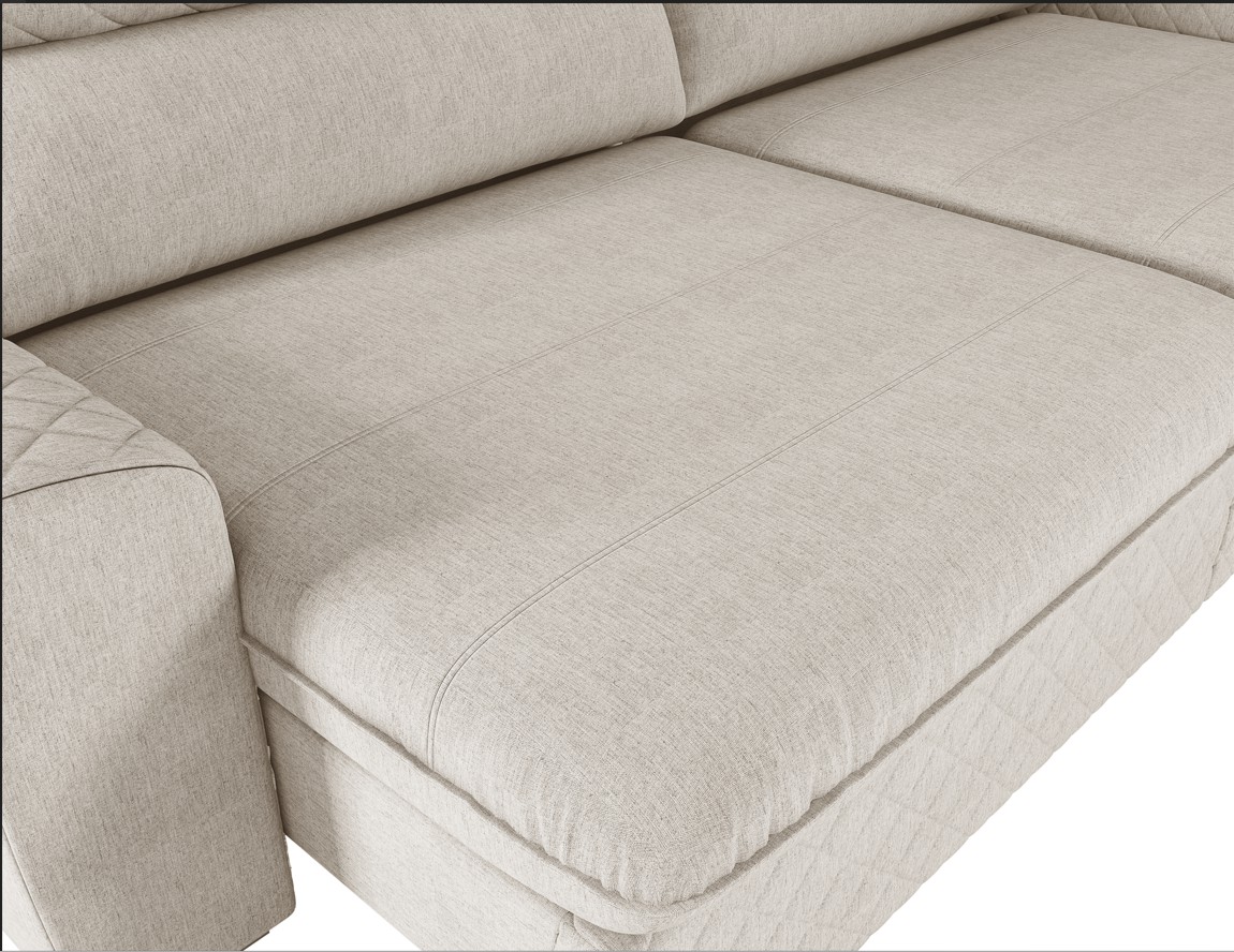 SOFA 4L DYLON RETRATIL RECLINAVEL 2,54M BIPART TECIDO 9806 LINHO