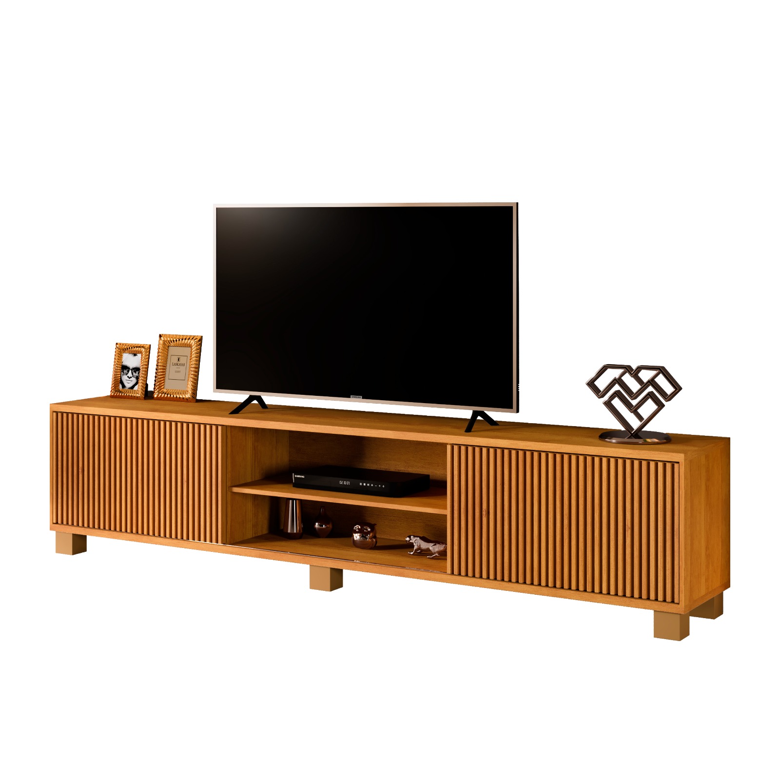 RACK AREZZO 2P 2,20MT COM PES - NATURALLE - Guido - Especialista em Móveis