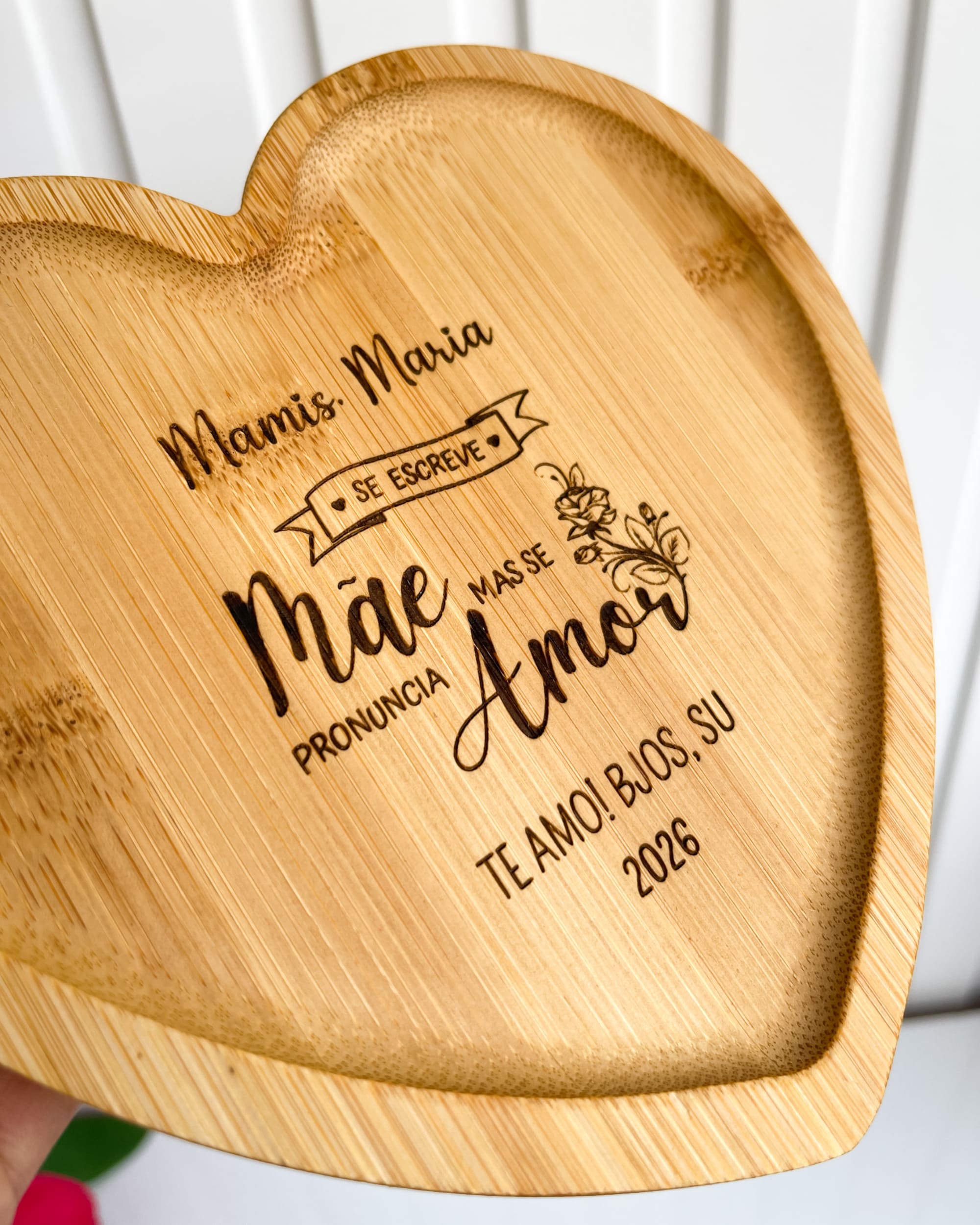Bandeja Coração Personalizada Dia das Mães - HOME GIFTS Presentes