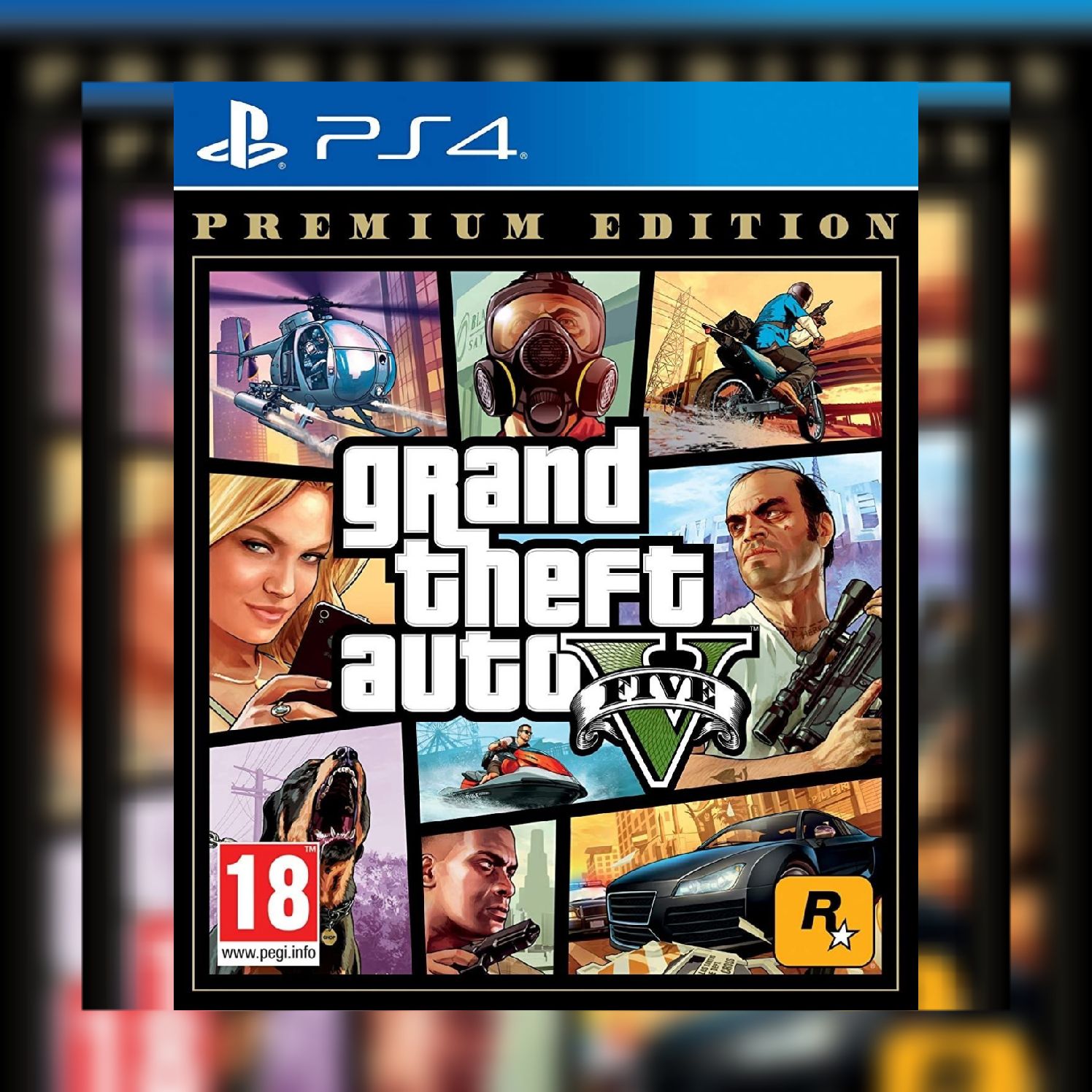 Grand Theft Auto V GTA 5 Premium Online Edition - PS4 - Game Games - Loja de  Games Online