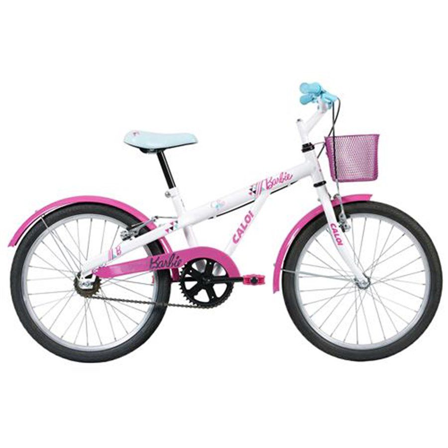 Bicicleta Aro 20 Feminina - Caloi Barbie - Aço - Branca e Rosa - Cicles  Jaime