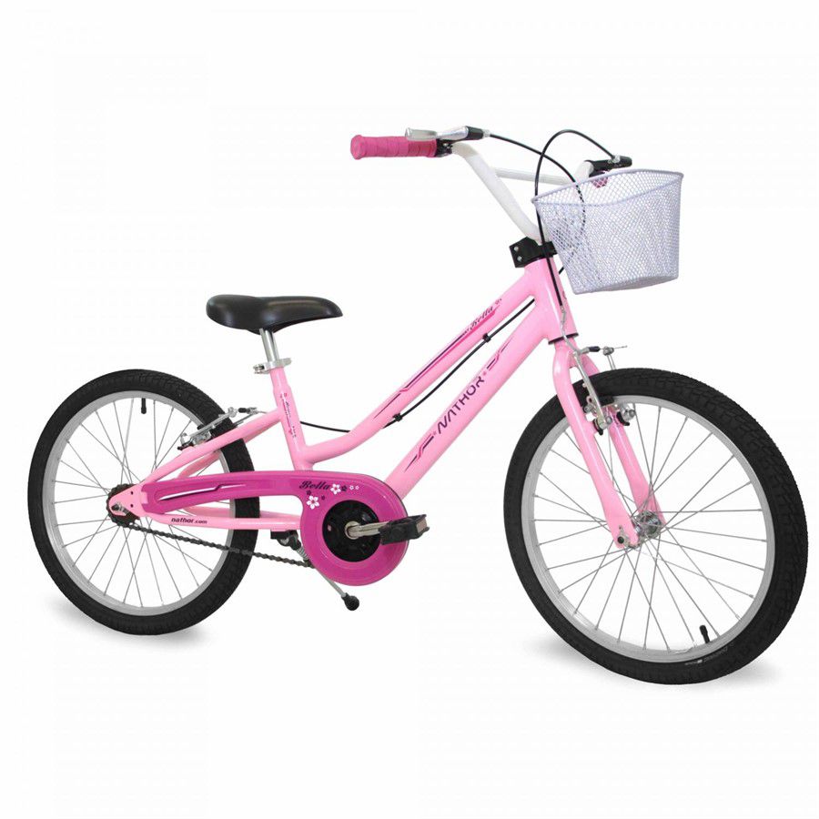 Bicicleta Infantil Aro 20 - Nathor Bella - Aço - Rosa - Cicles Jaime