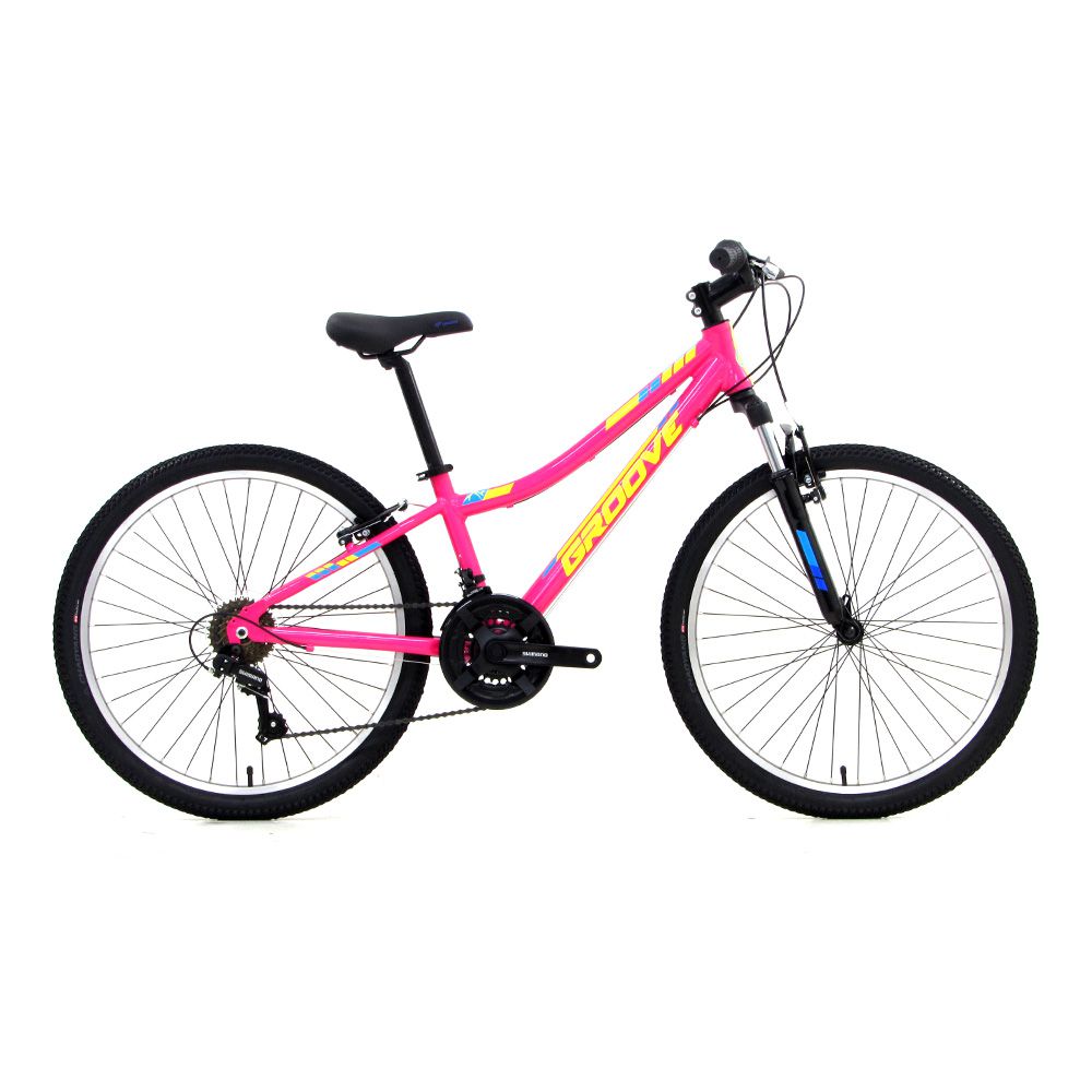Bicicleta Aro 24 - Groove Indie - Shimano 21 Velocidades - Alumínio - Rosa  - Cicles Jaime