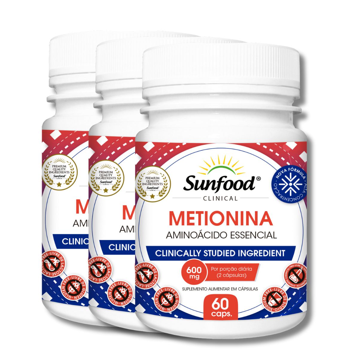 Metionina Amino Cido Essencial Mg C Psulas Sunfood Natunutra