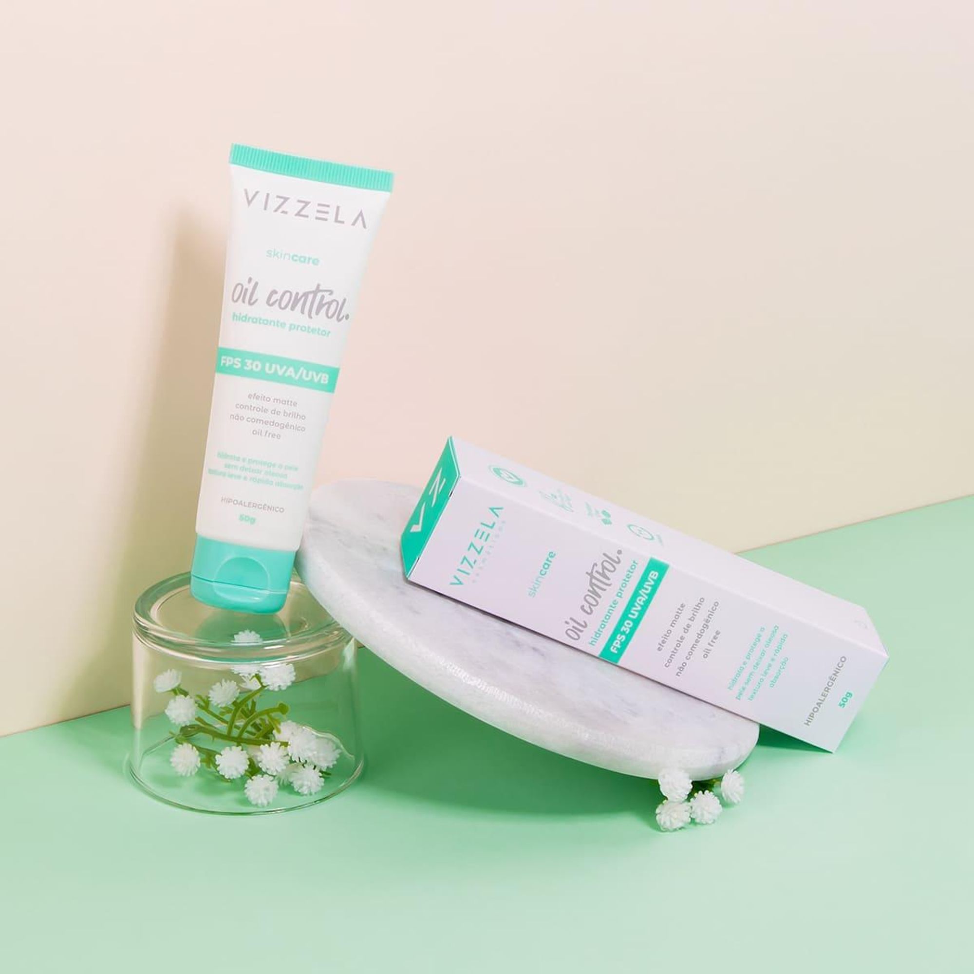 Hidratante Protetor FPS 30 UVA/UVB Oil Control - Vizzela - Lily