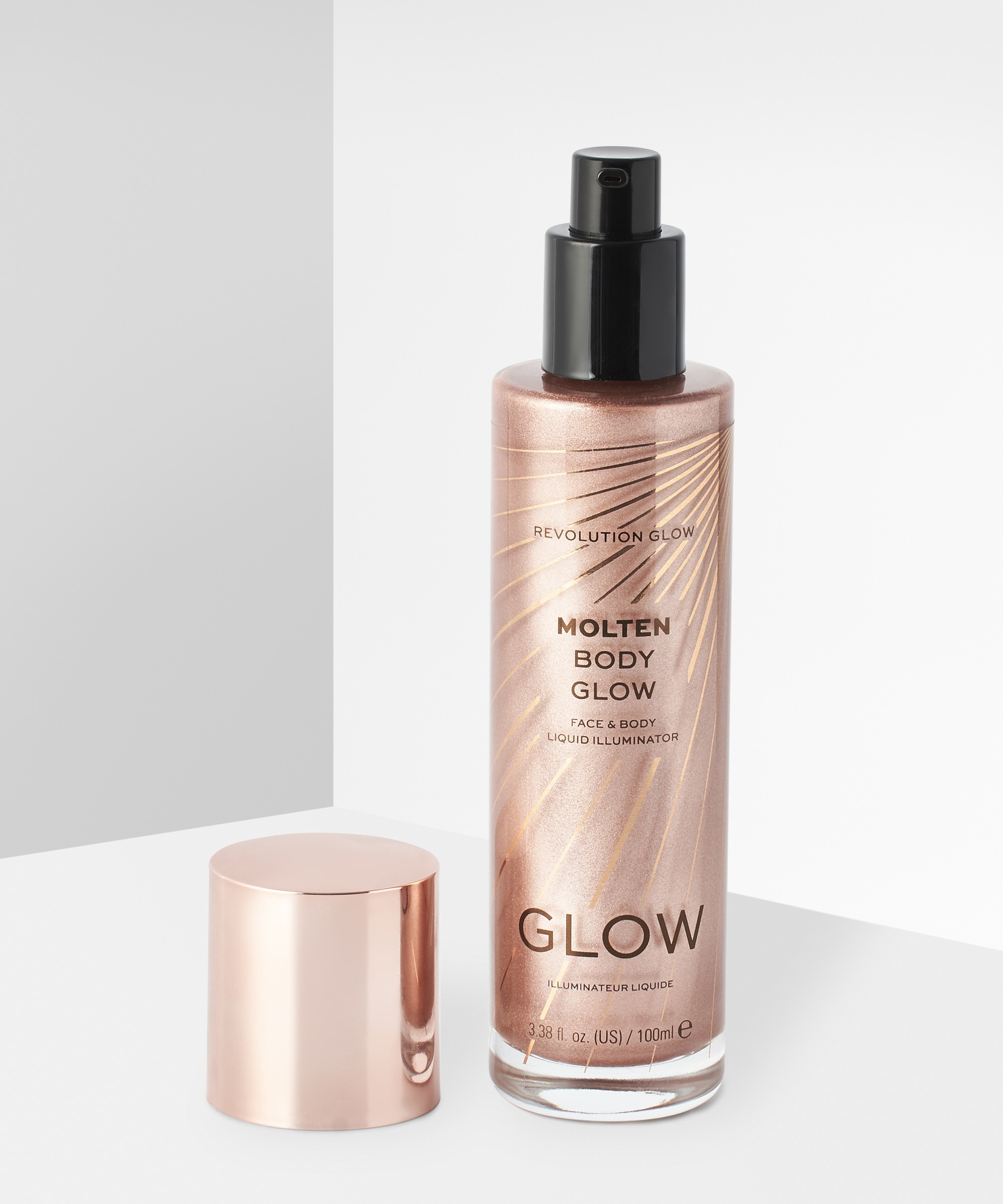 Iluminador Líquido Corporal Molten Body Glow Rose Gold Revolution