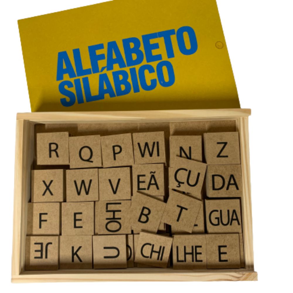 Alfabeto Silábica Jogo Educativo Para Alfabetização Em Mdf 360 Peças