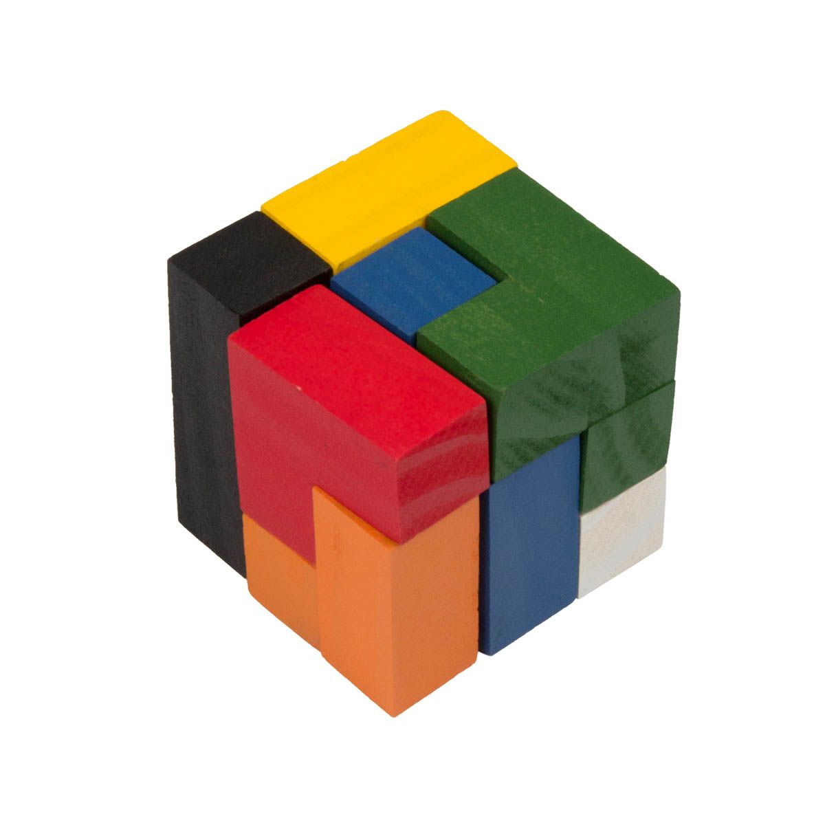 Cubo - Rompecabezas de madera 3 piezas 